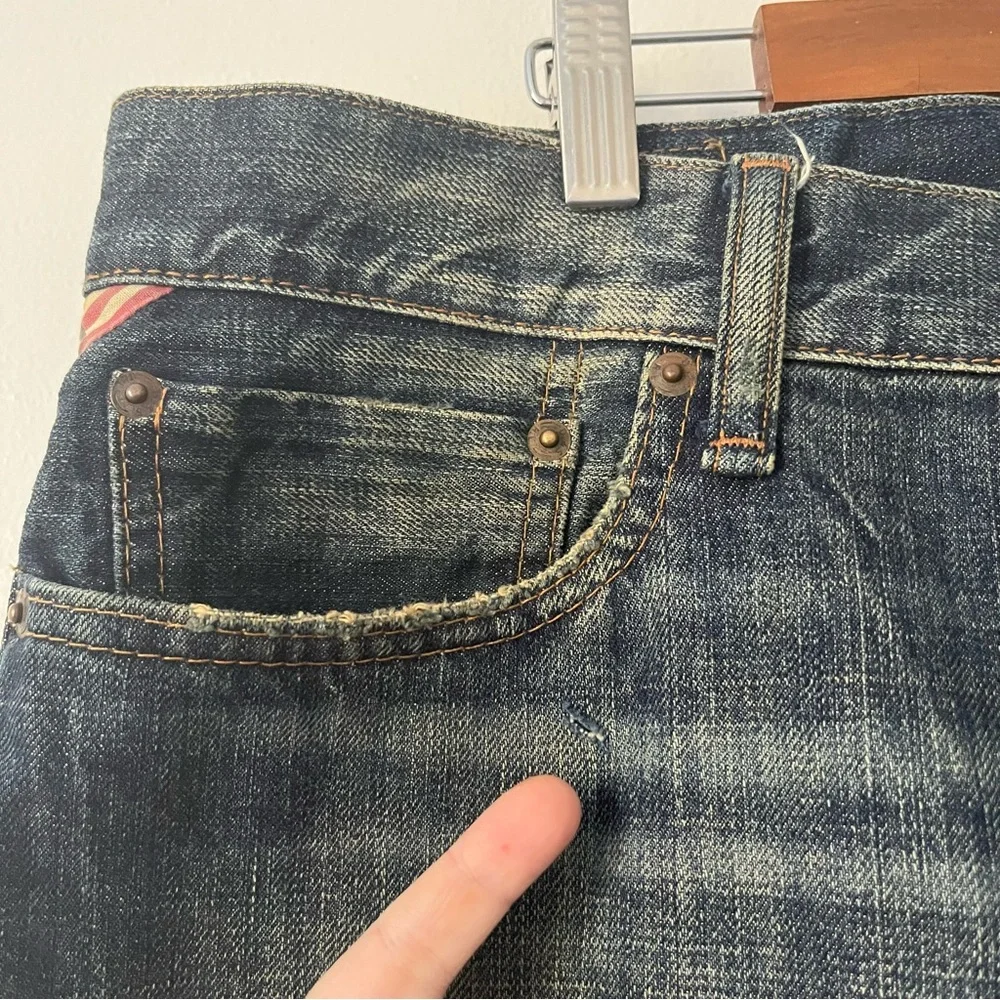 Denim Supply Ralph Lauren Straight Patina Blue Jeans Flag 36/32 Cowboy Western